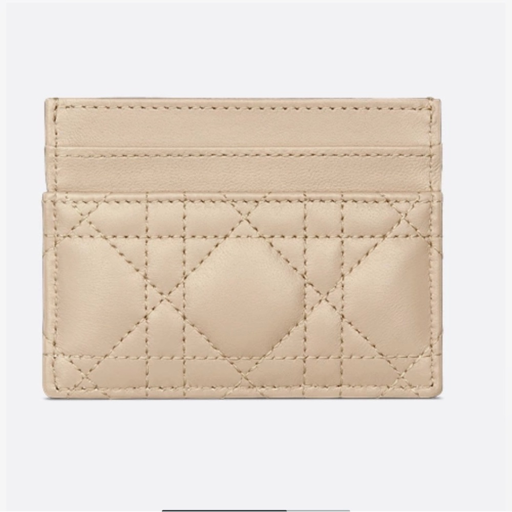 Dior Jolie Freesia Beige Card Case Holder Wallet - Picture 7 of 8
